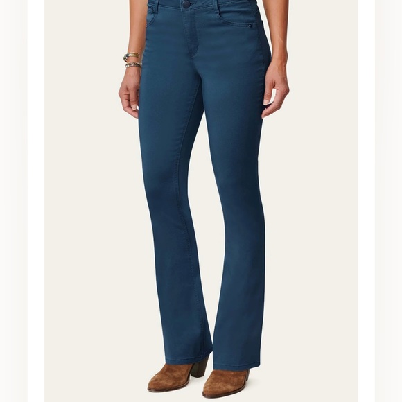 #64 Wit & Wisdom, “Ab” Solution high rise, Itty bitty boot. Dark Teal - Picture 2 of 10